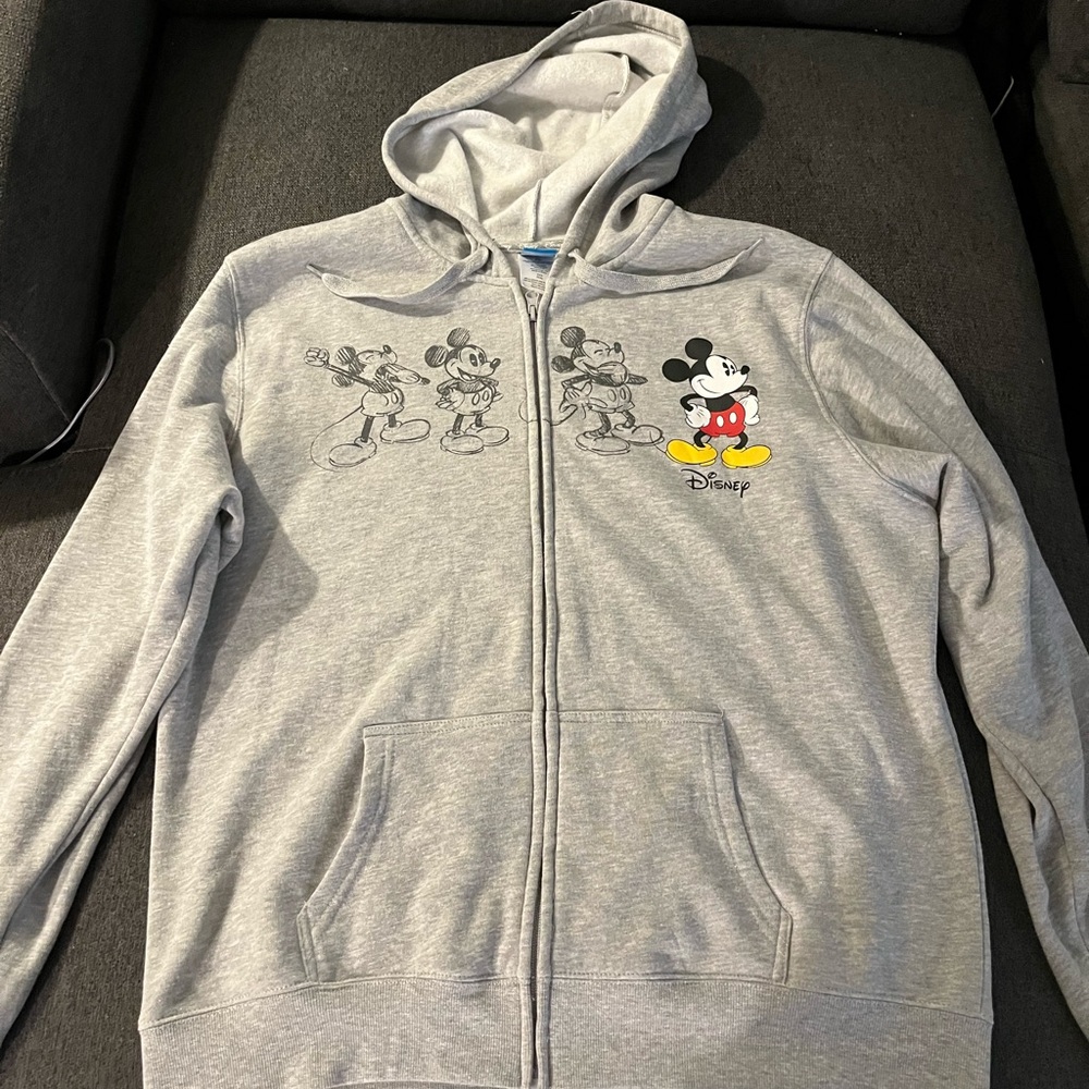 Disney Gray Hoodie with Mickey Mouse Design